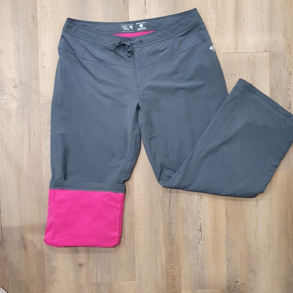 Mountain Hardwear fleece lined pants, grey pink, size 12 / 32 - Picture 1 of 4
